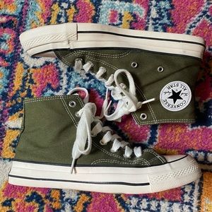 BRAND NEW | Olive Green Converse (size 9.5 womens)
